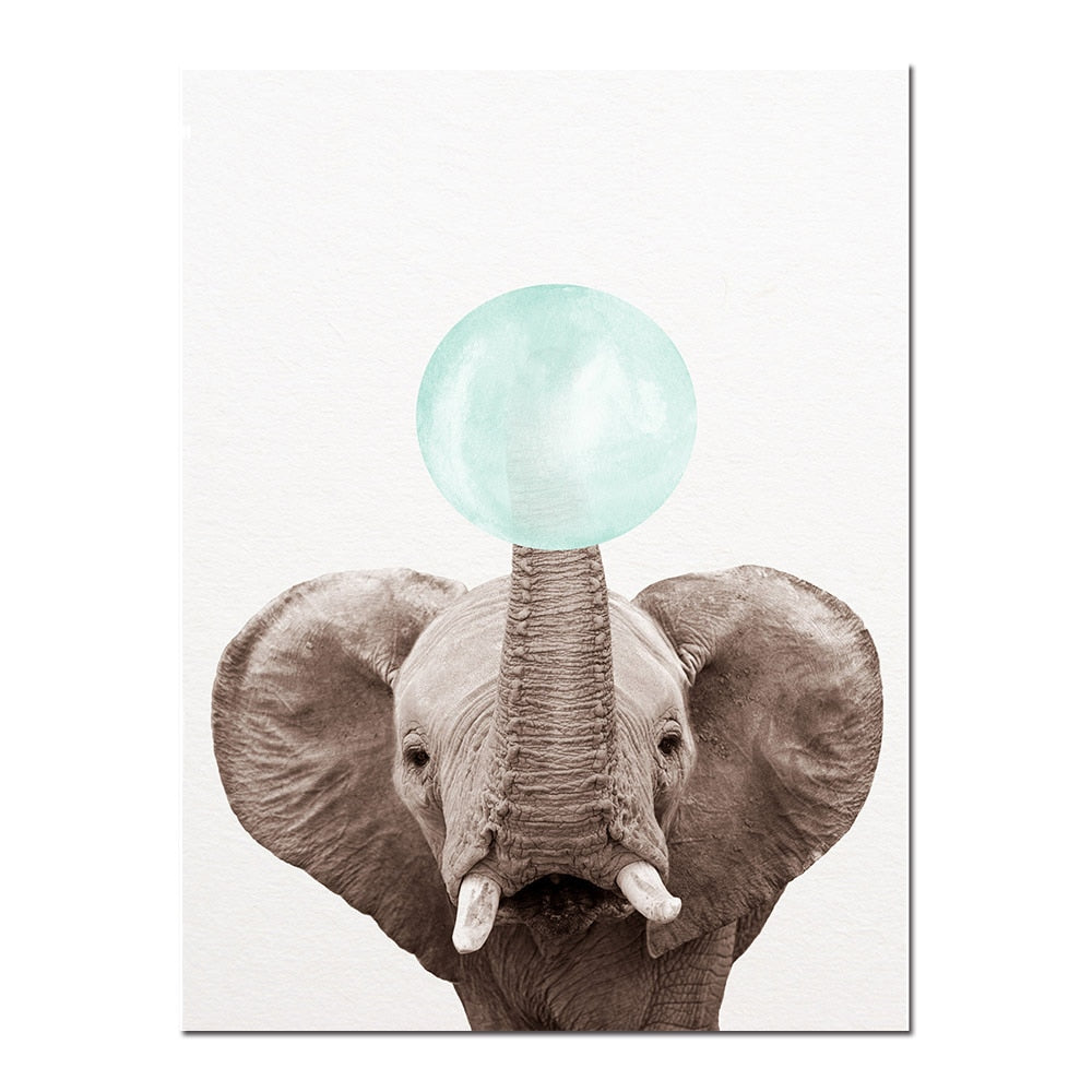 Poster bébé éléphant