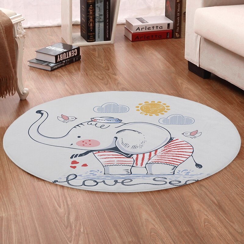 Tapis jeune éléphant bébé dans un salon