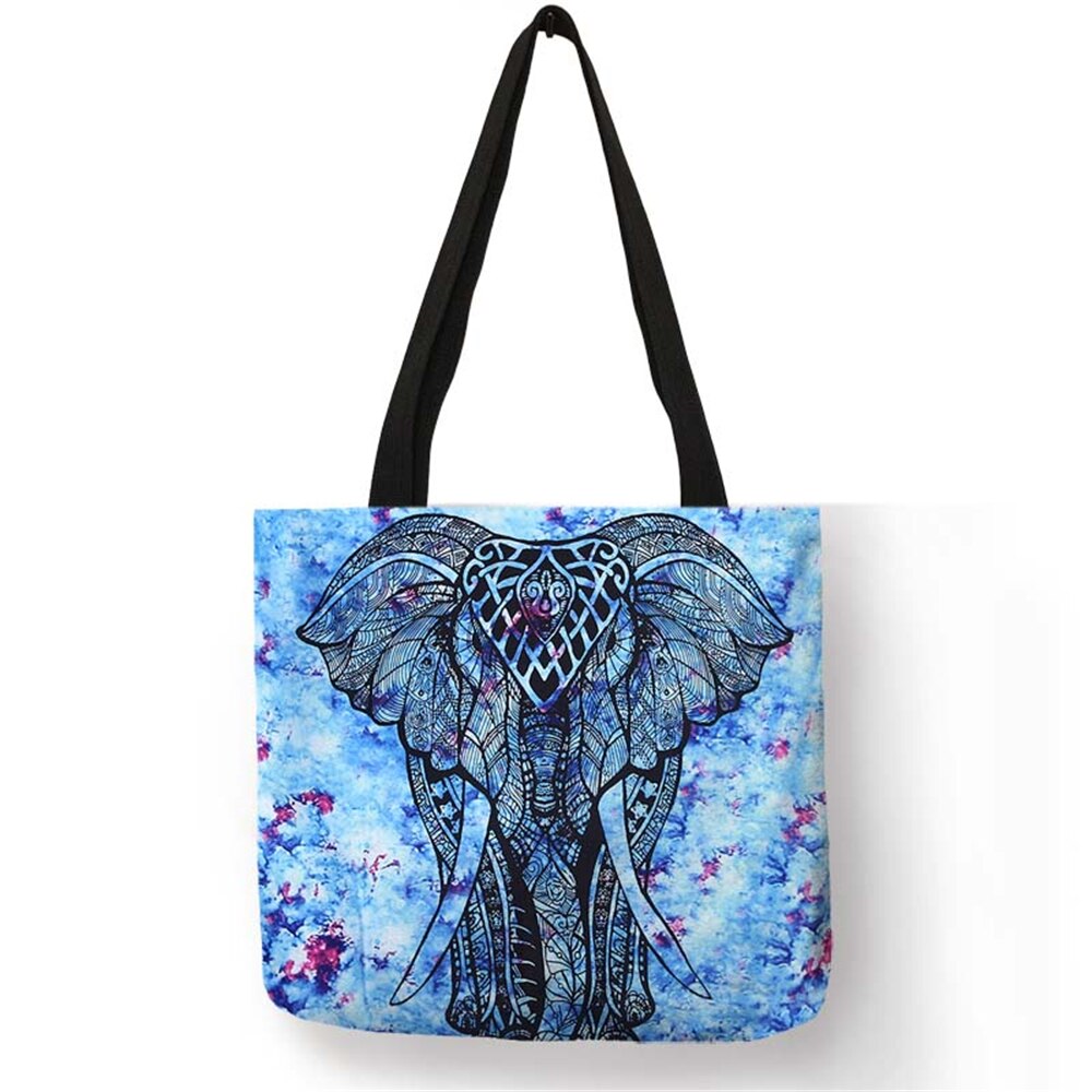 Elephant mandala bleu clair
