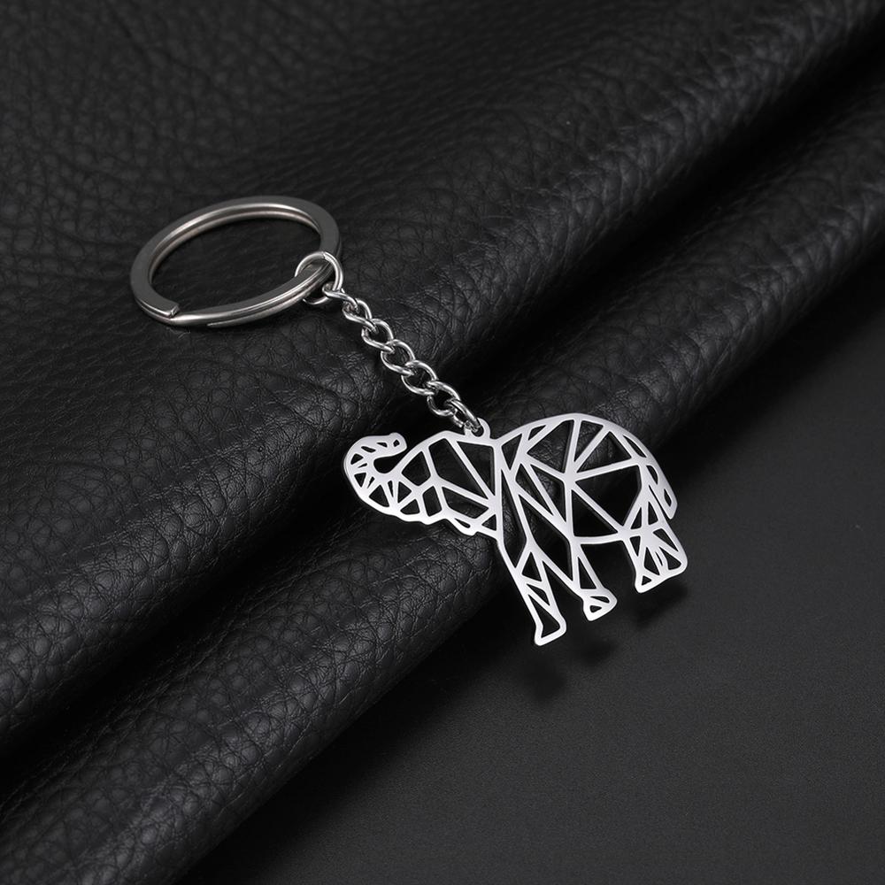 Porte-clef elephant geometrique