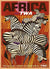 Poster vintage Africa Fly TWA zebres