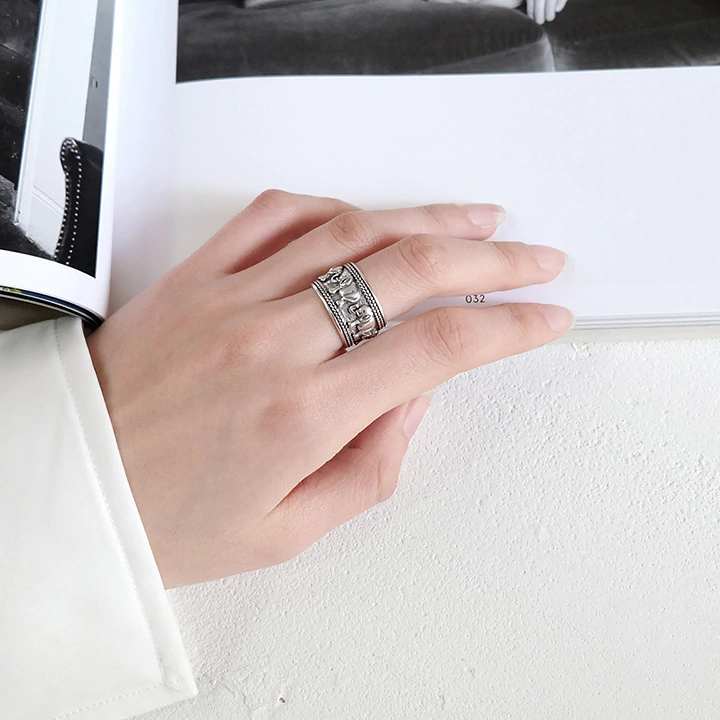 Bague éléphant vintage réglable