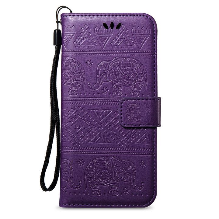 Etui de protection Huawei elephant mandala violet