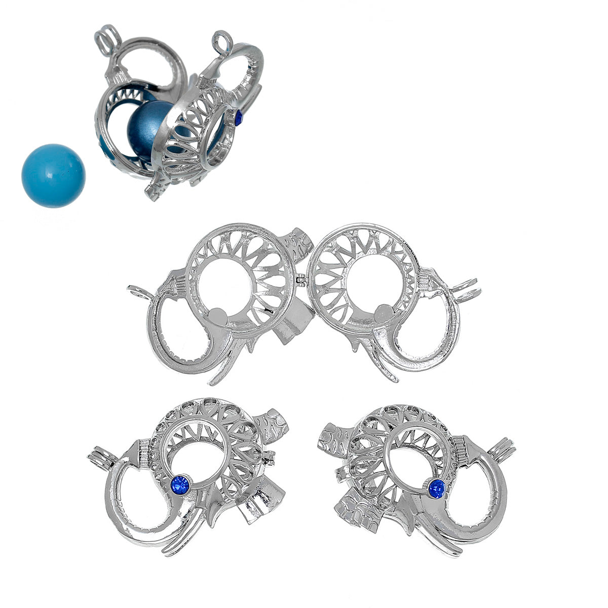Vue du Pendentif éléphant démonté