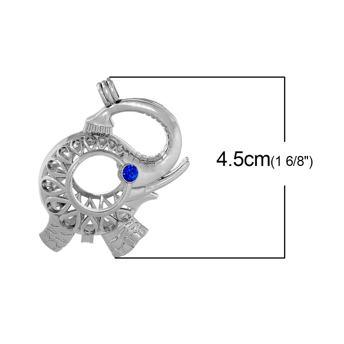 Dimensions du pendentif éléphant réceptacle