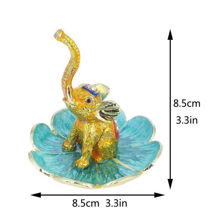 Dimensions du porte bague éléphant turquoise