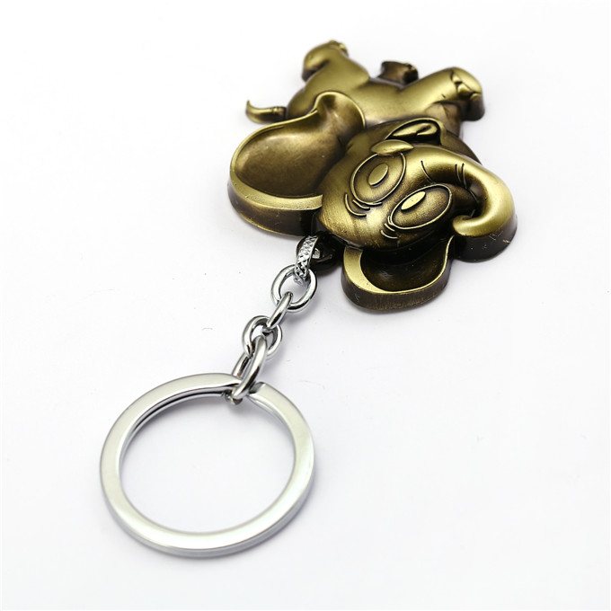 Porte-clef elephant cartoon vu du dessus