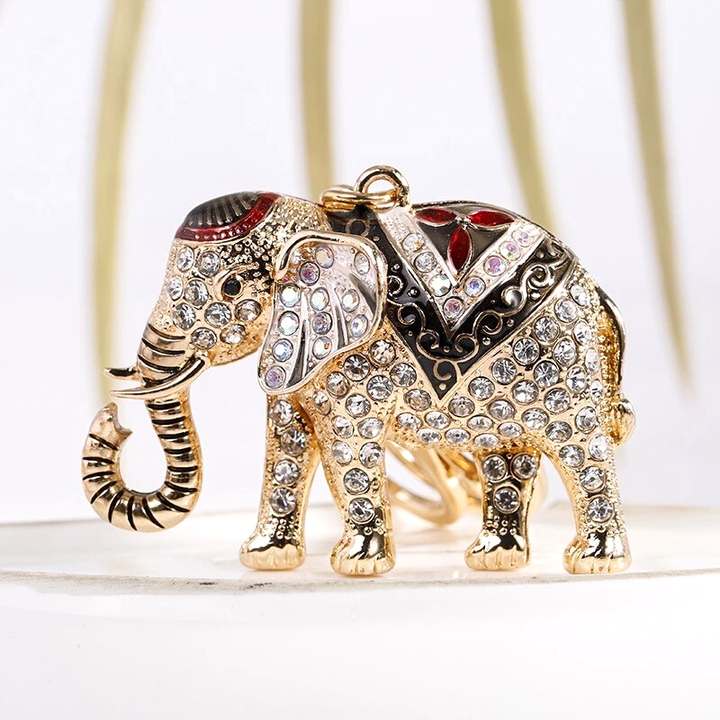 Porte-clés éléphant style continent indien