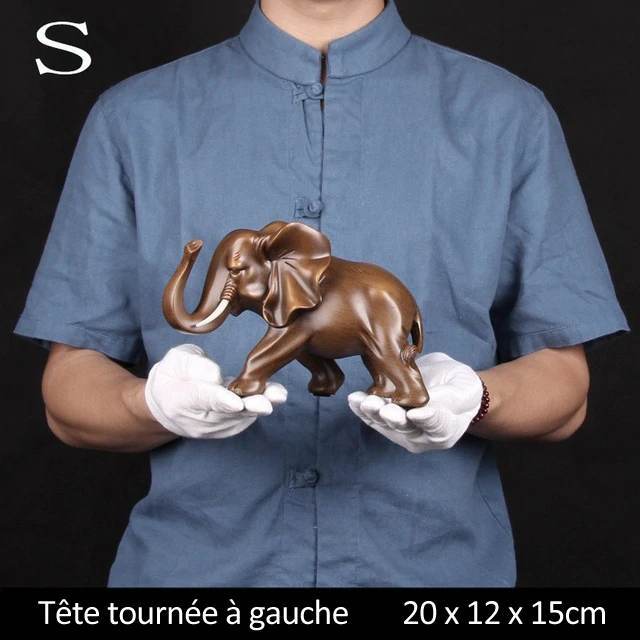 Statue elephant, taille small, tete vers la gauche