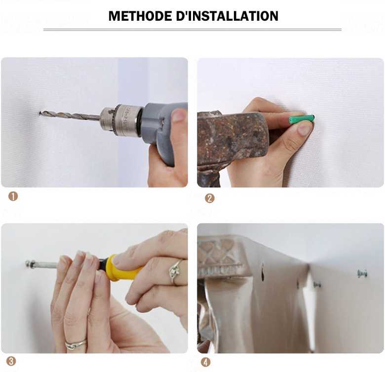 Comment installer la tête d'éléphant étagère murale or