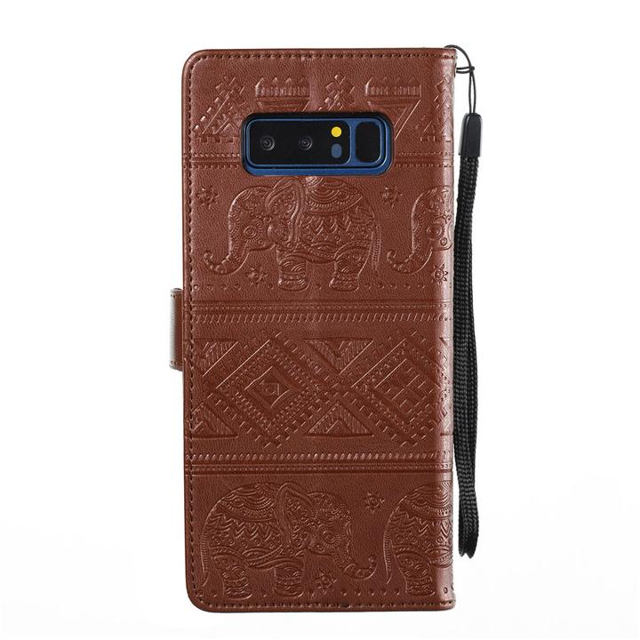 Protegez votre téléphone Samsung avec cet étui de protection éléphant mandala marron