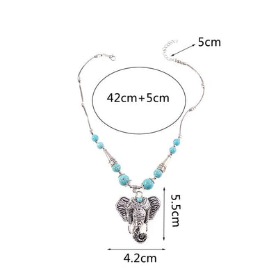 Dimensions du collier tete elephant
