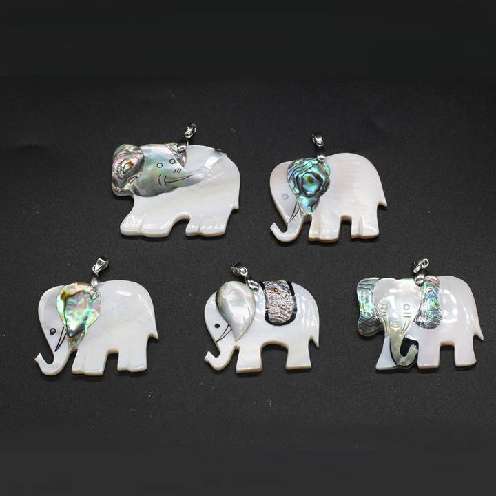 pendentif pachyderme reflets couleurs