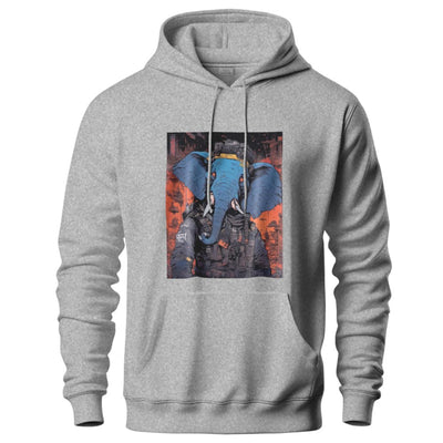 Hoodie gris - Portrait de soldat