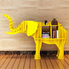 Etagere en bois massif elephant couleur jaune