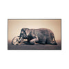 Toile elephant femme priere