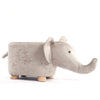 Pouf elephant trompe en l'air couleur gris clair