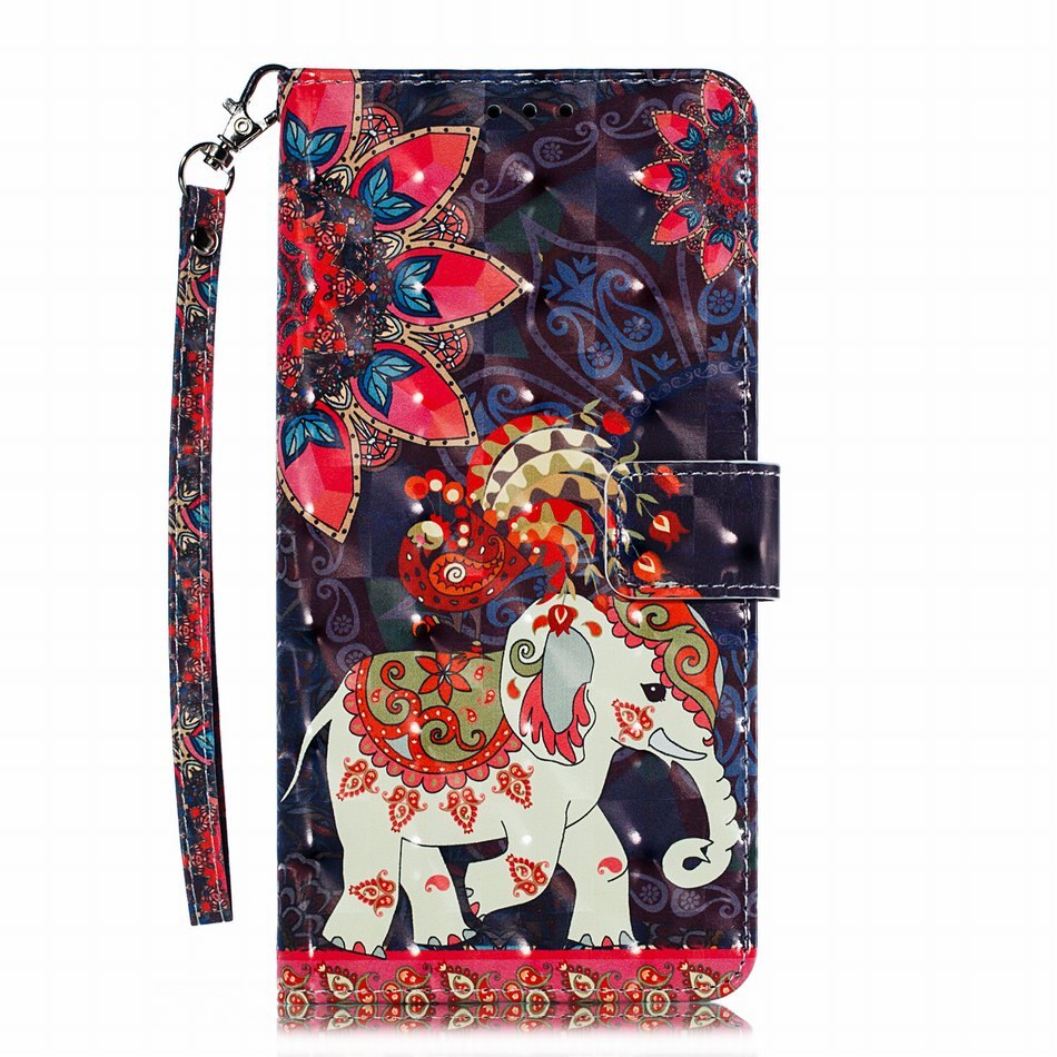 Etui de protection telephone Huawei elephanteau indien dessine