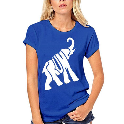 T-shirt Donald Trump elephant couleur bleu - femmes