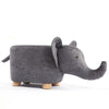 Pouf elephant trompe en l'air couleur gris foncé