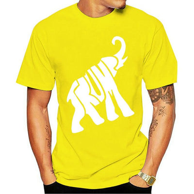 T-shirt Donald Trump elephant couleur jaune - hommes