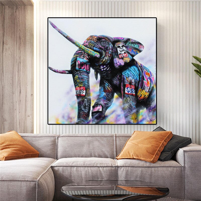 Tableau éléphant grand format - Esprit Éléphant