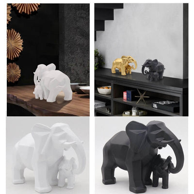 Statues elephants dans le décor