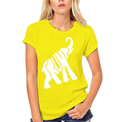 T-shirt Donald Trump elephant couleur jaune - femmes