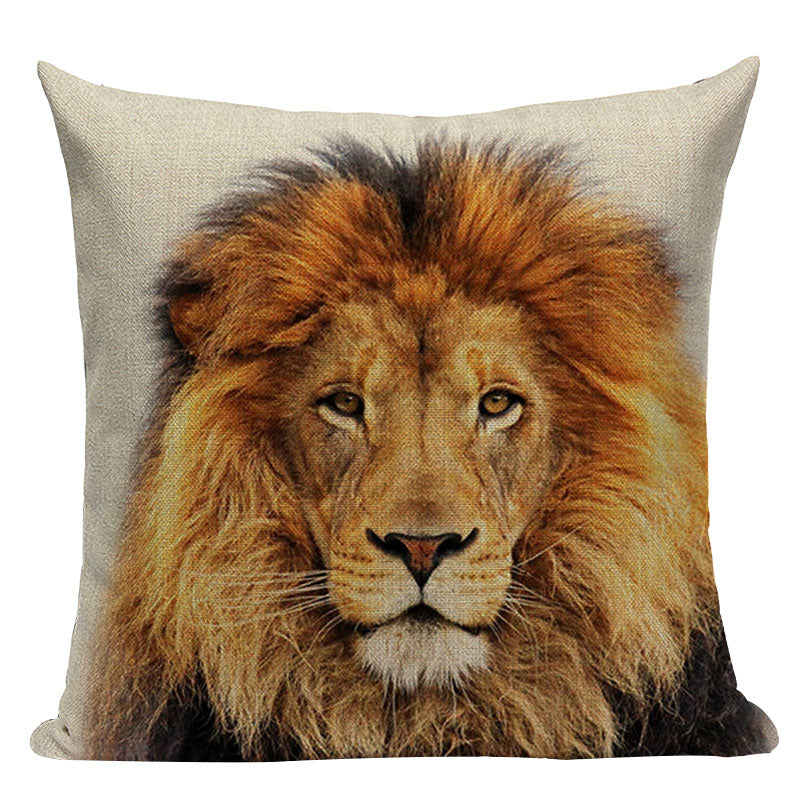 Housse de coussin lion roi de la jungle