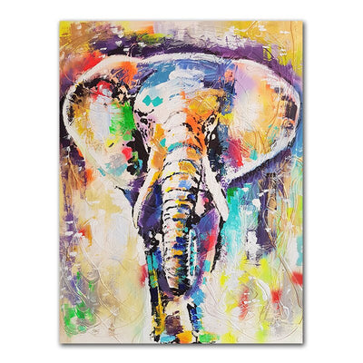 Detail du tableau elephant abstrait