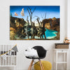 Peinture cygne reflechi en elephant, Salvador Dali
