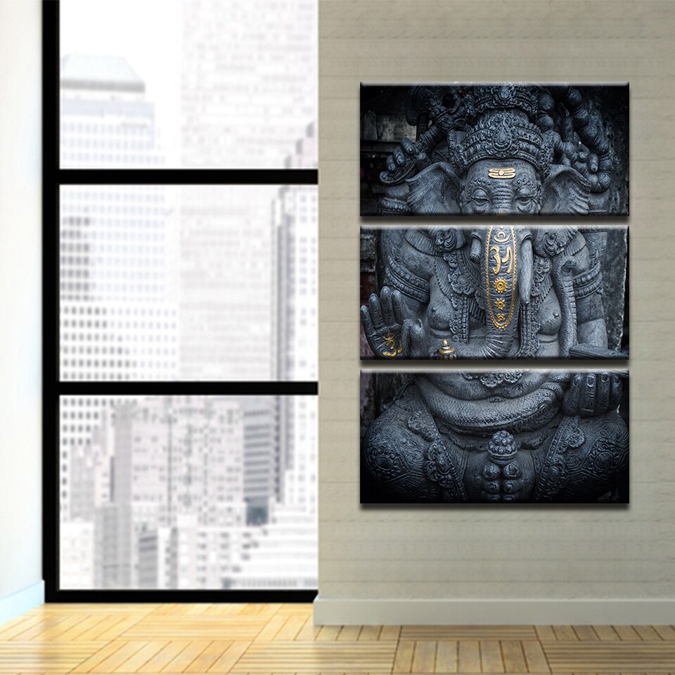 Toiles graphiques triptyques Ganesh