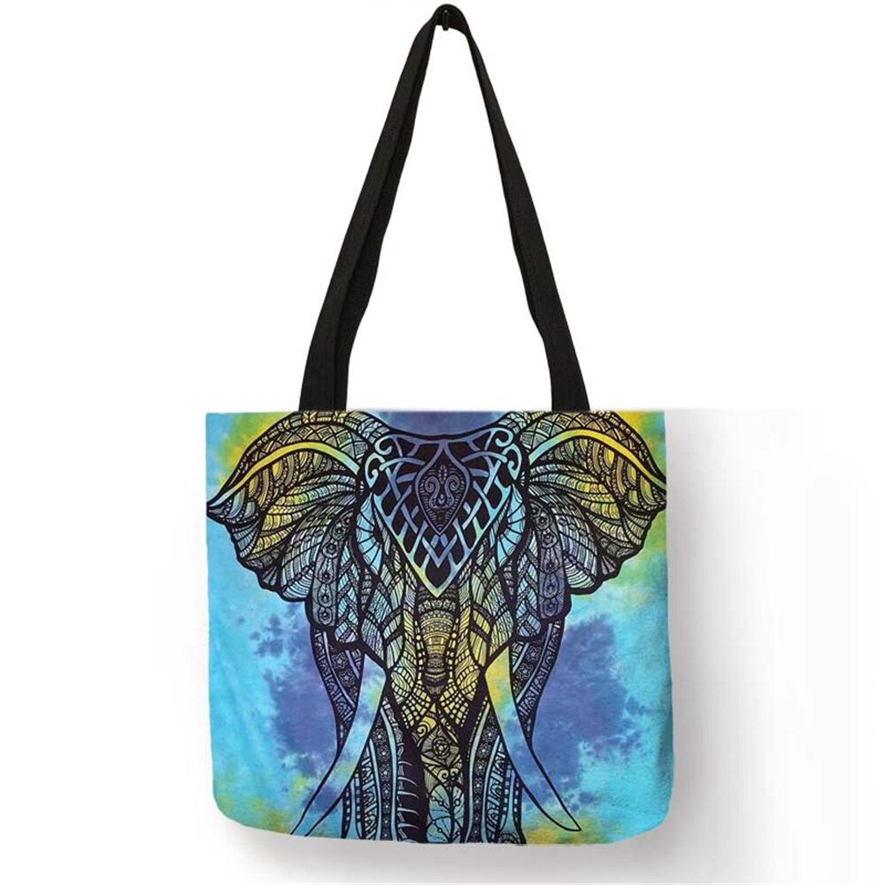 Elephant mandala bleu & jaune