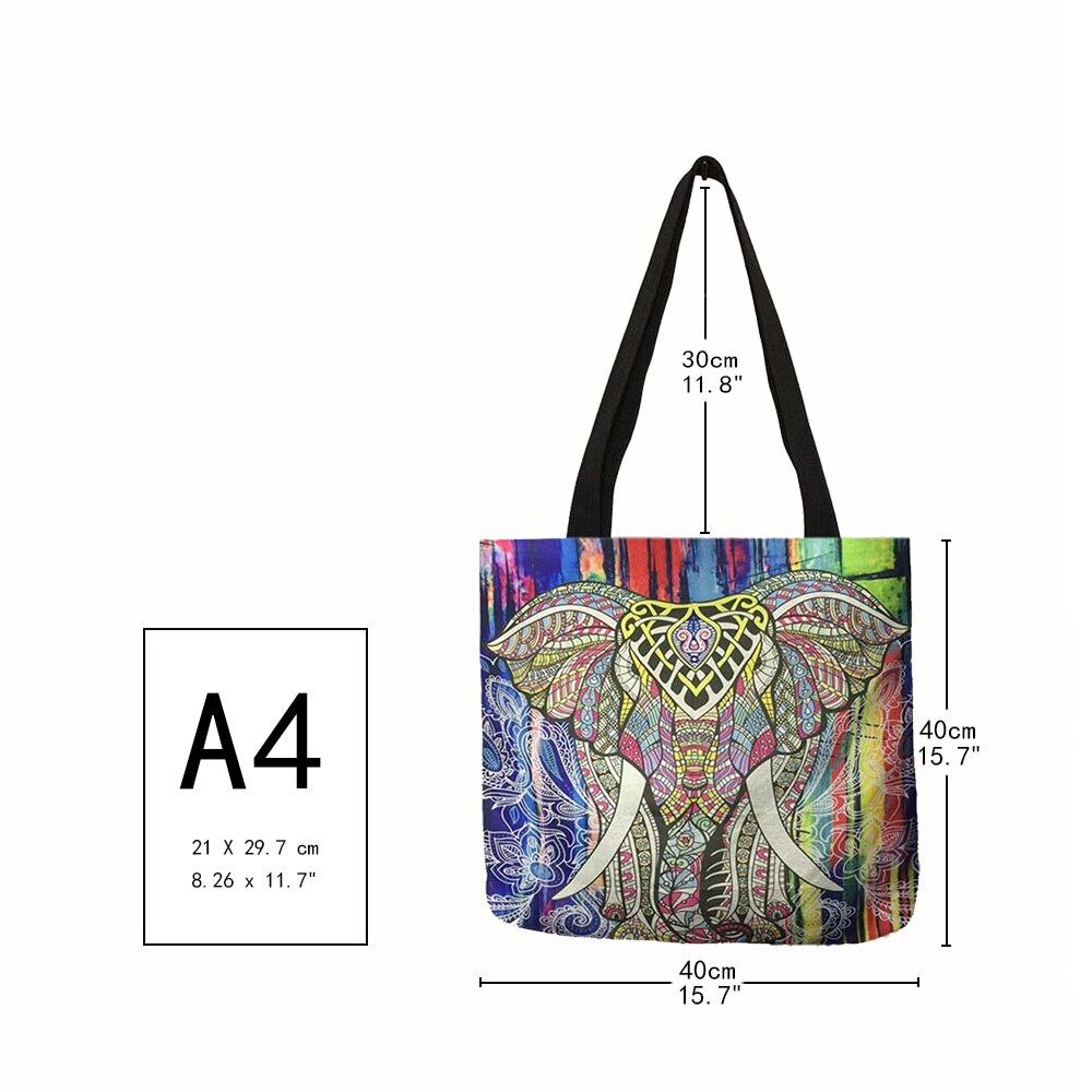 Dimensions sacs cabat a porter elephant mandala