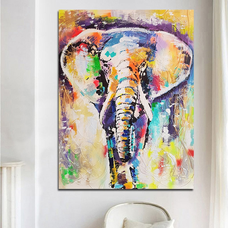 L'abstraitisme pour un tableau elephant de toute beaute