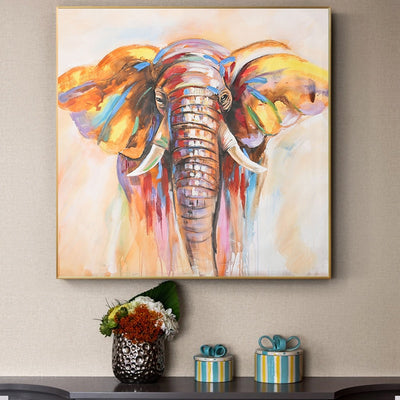 Tableau elephant couleur contemporain