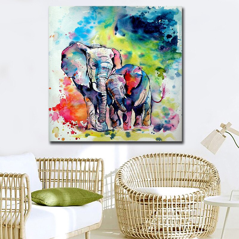 Peinture a l'eau elephant