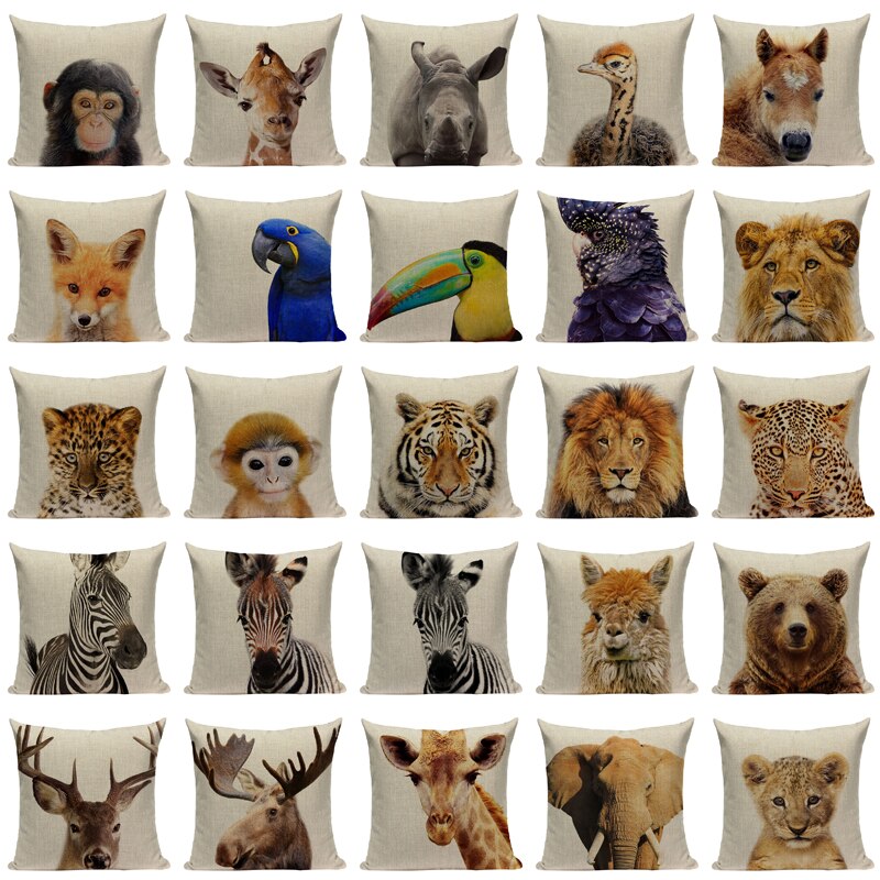 Toutes les Housses de coussin des animaux de la savane