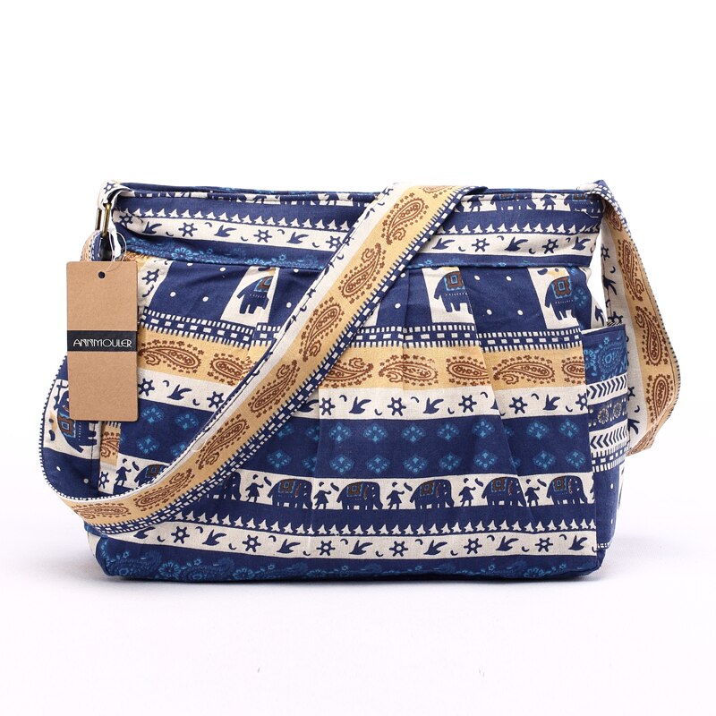 Sac besace elephant bleu