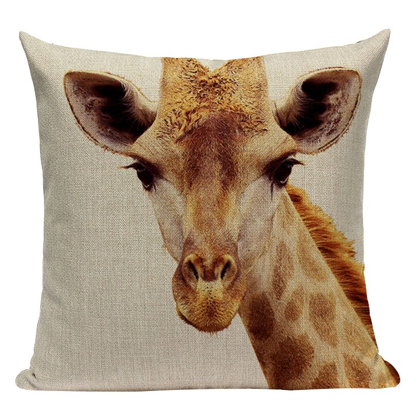 Housse de coussin girafe