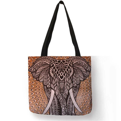 Elephant mandala marron wouah