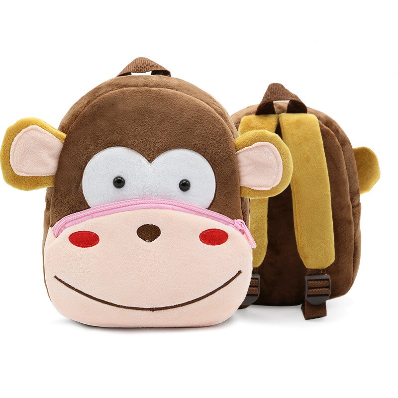 Cartable singe peluche