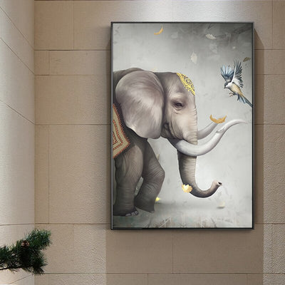 Peinture elephant indien sur toile
