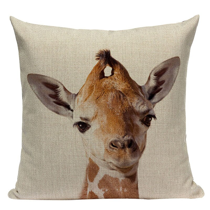 Housse de coussin girafe 2