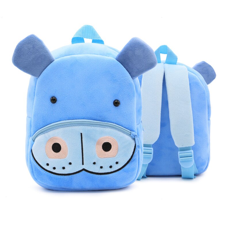 Cartable hippopotame peluche