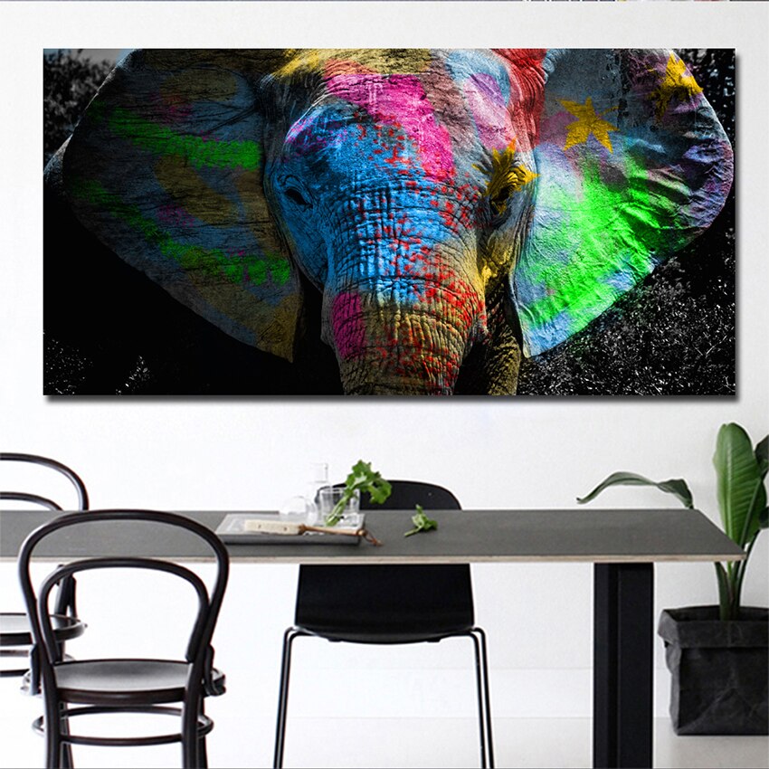 Peinture elephant art moderne