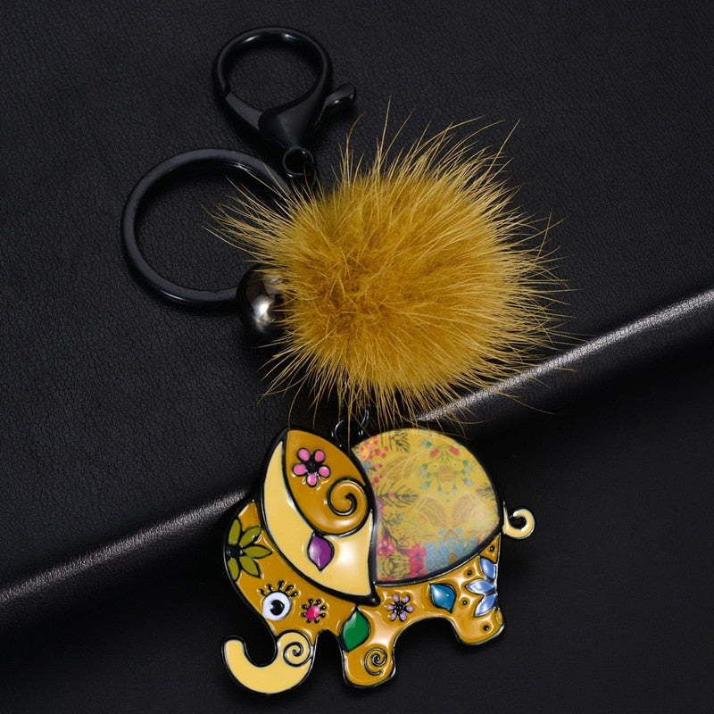 Porte-cle elephant tendance, quatre variantes