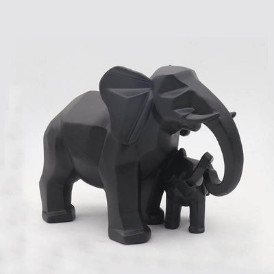 Statues elephants variante couleur noire