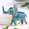 Porte-clef elephant bling bling bleu & pierres bleues