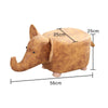 Dimensions du pouf elephant trompe en l'air
